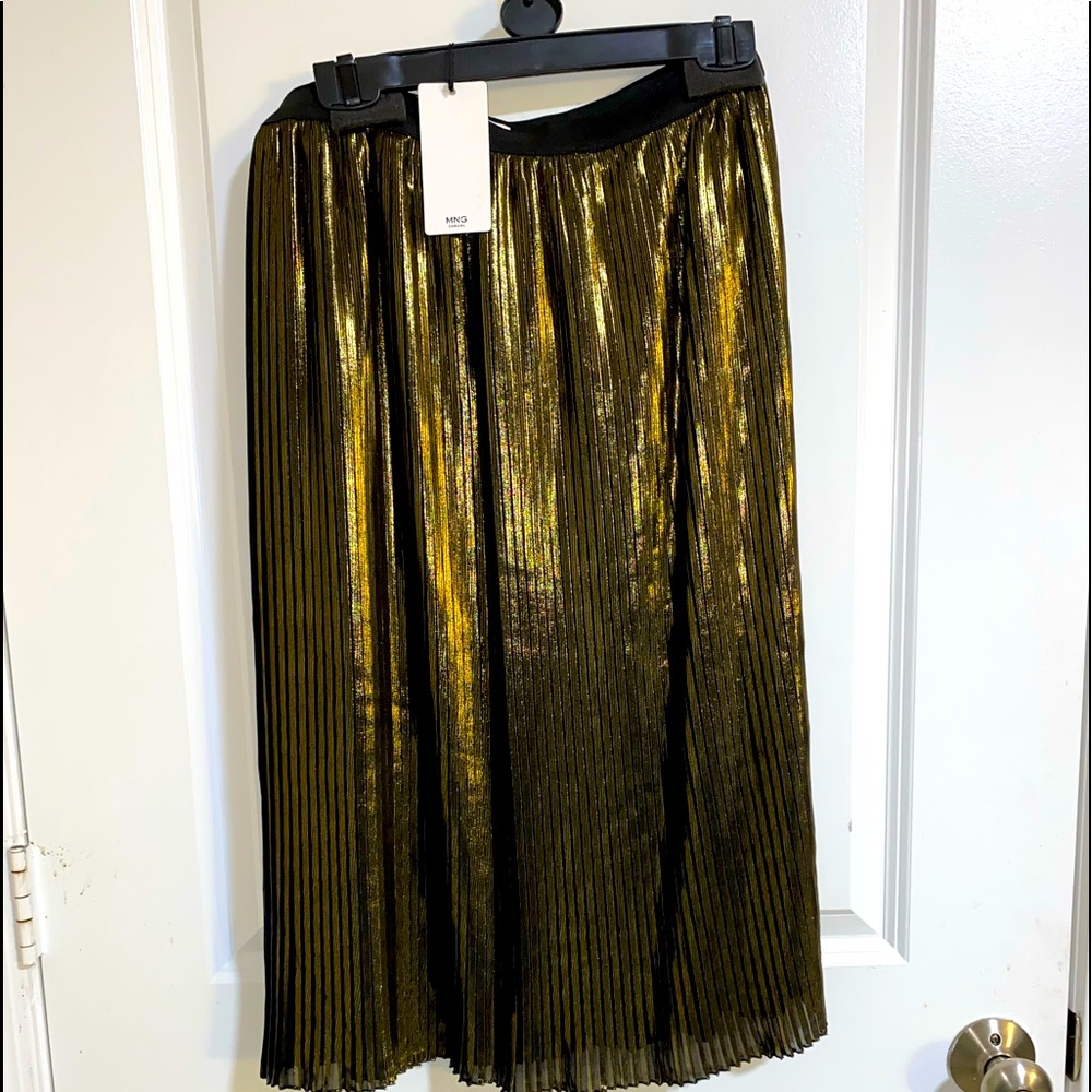 Gold Midi Skirt